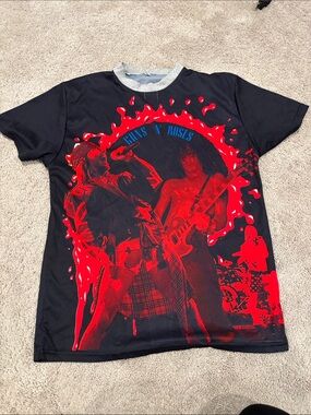 Guns N' Roses Black & Red Graphic Band Jersey
